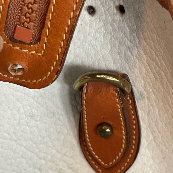 Dooney & Bourke Cream and Tan Satchel - Picture 6 of 14
